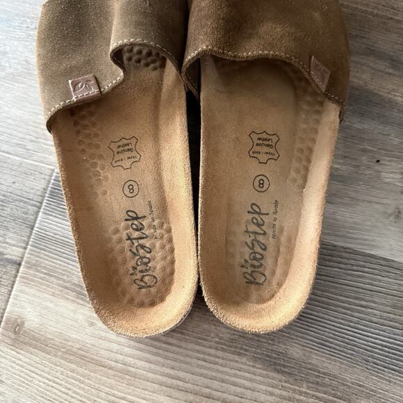 BioStep Sandals Women’s Size 8 Brown Suede Slip-On Comfort Slides Made in Spain - Picture 4 of 6